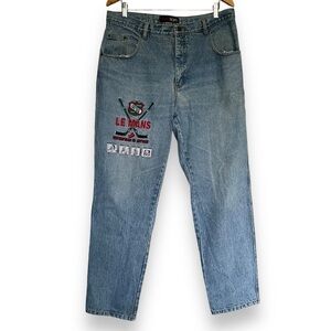 Vintage 90s Today’s News Hockey Superstars Patch Embroidered Men’s Jeans Size 38